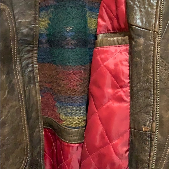 CONTEXT XLT DISTRESSED LEATHER BOMBER JACKET - Picture 3 of 11